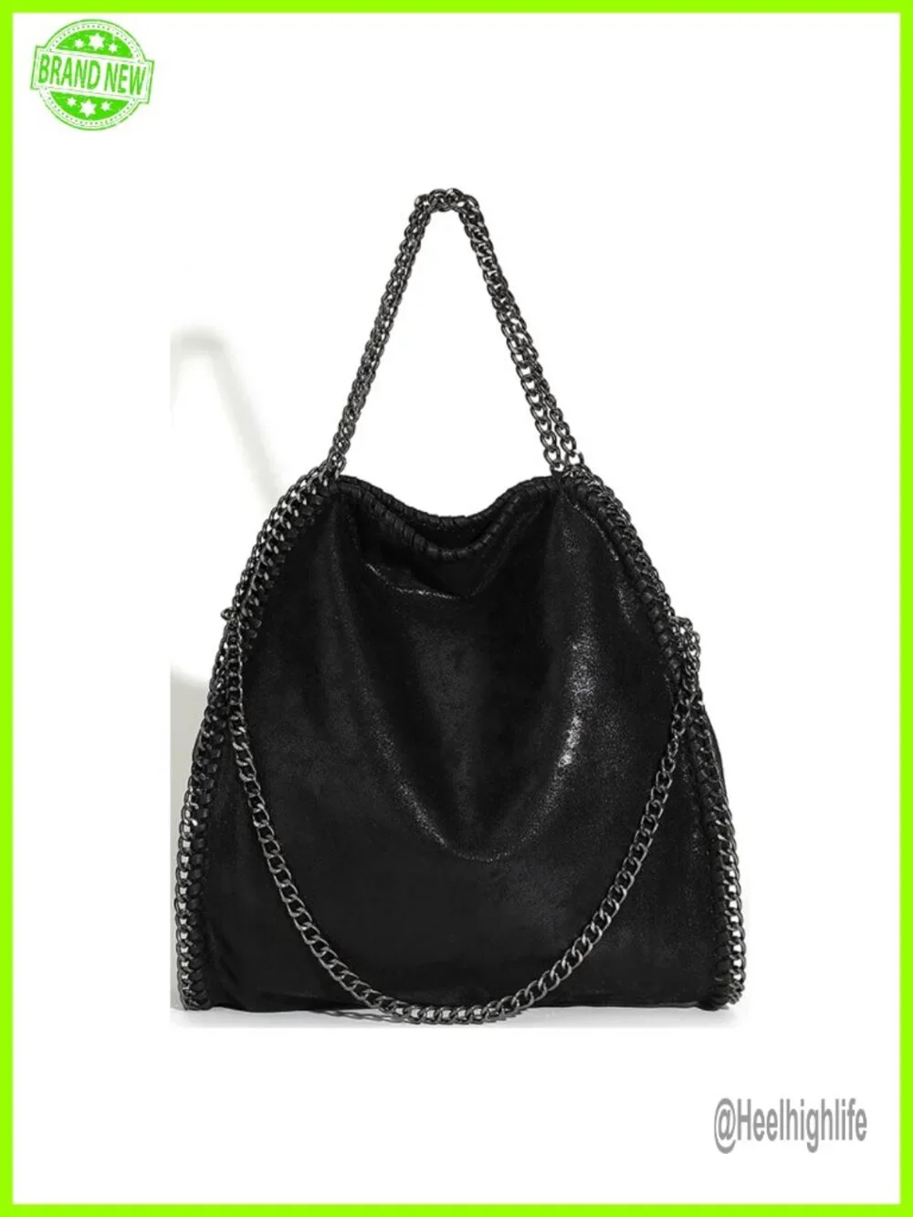 Faux Leather Crossbody Shoulder Bag Hobo Bag with Chain Large Tote Handbag